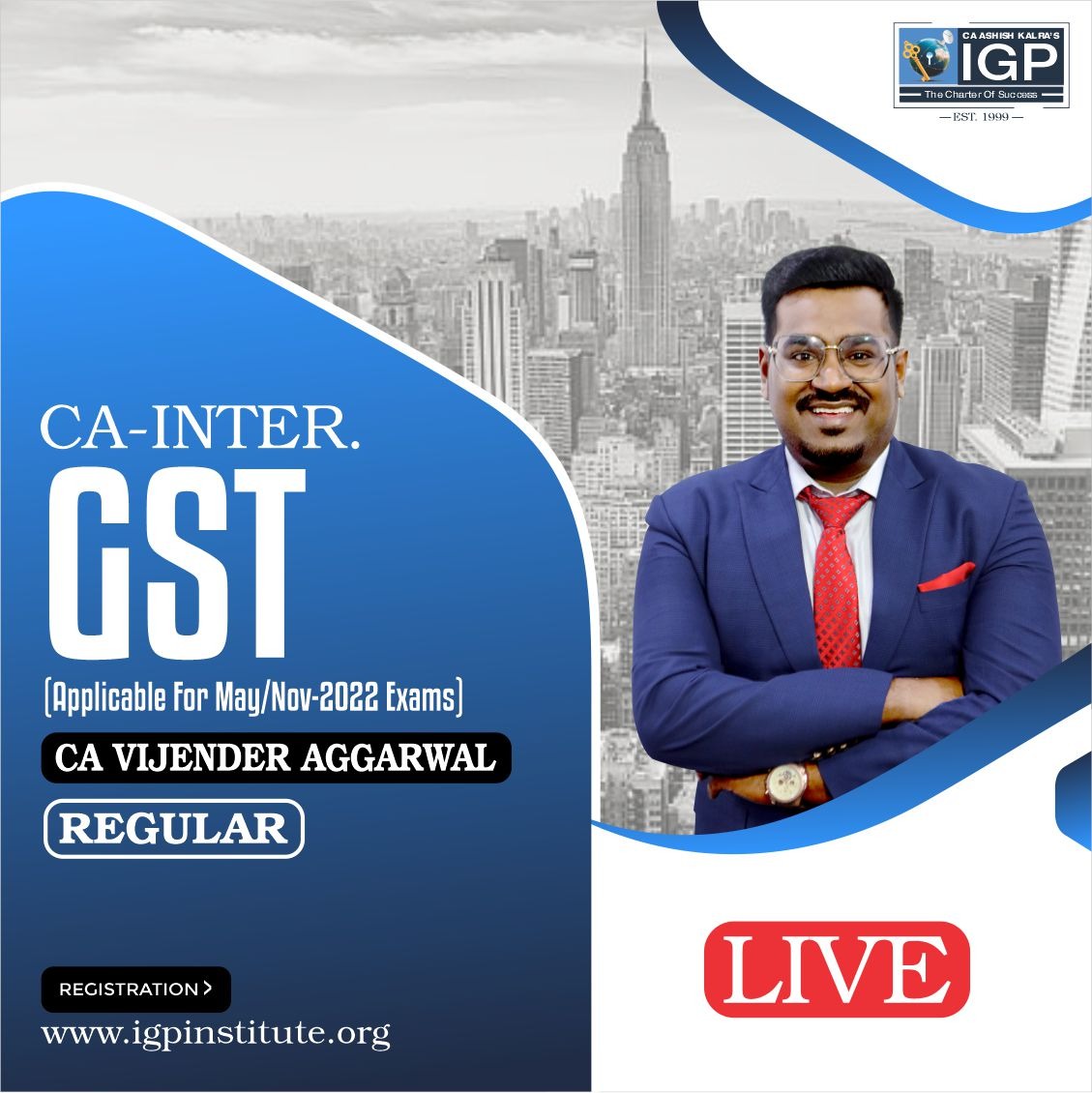 CA Inter GST Live-CA-INTER-Taxation (GST)- CA Vijender Aggarwal
